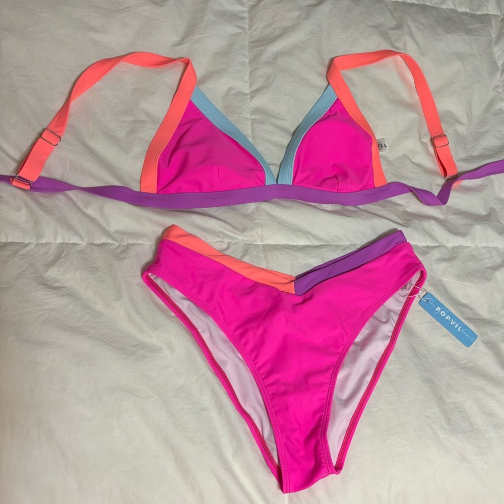 Vibrant Pink and Purple Bikini Set *NWT